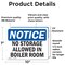 Signmission No Storage Allowed In Boiler Room, 10 in W x Rectangle, Vinyl Decal OS-2PACK-NS-D-710-L-14853 - alternate 3